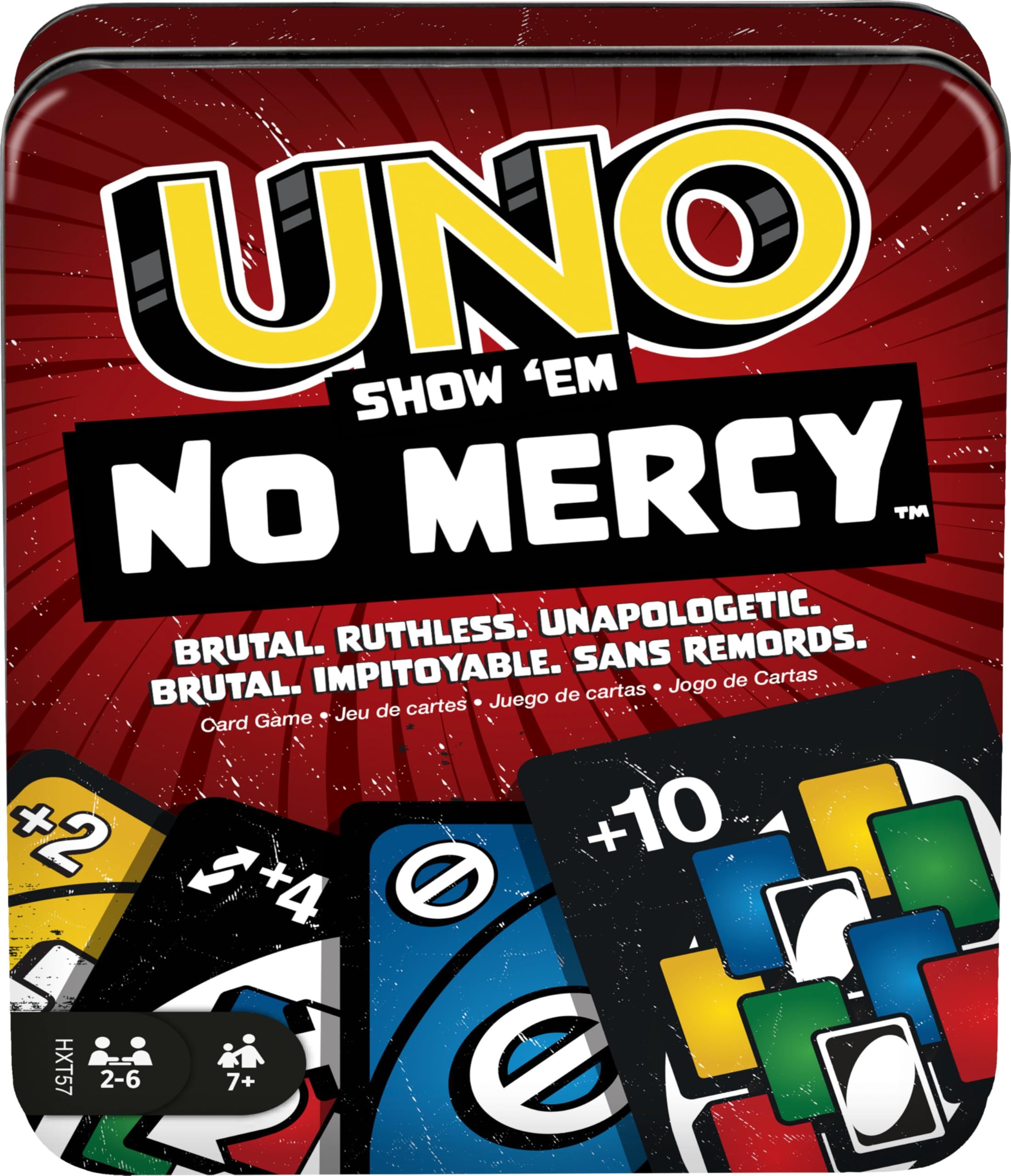 Boîte officielle du jeu de cartes Uno No Mercy.