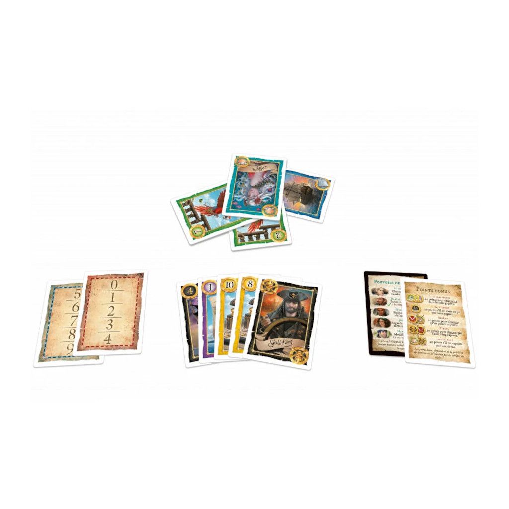 Detail des illustrations des cartes pirates de Skull King