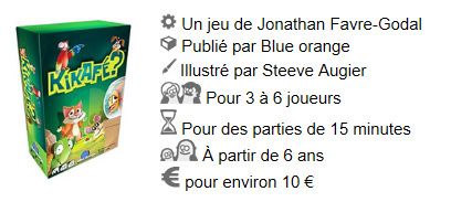 Vue générale des cartes et du jeton crotte de Kikafé.