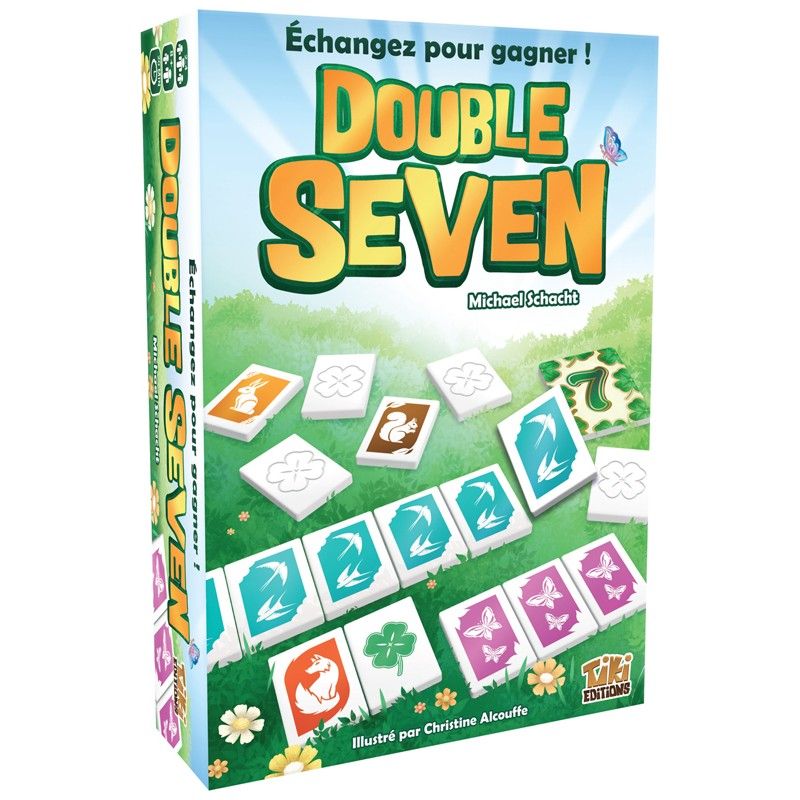 Vue globale du materiel pour jouer a Double Seven.