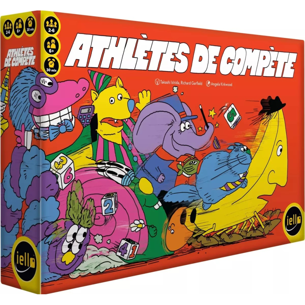 Boîte officielle du jeu de société Athlètes de Compète.