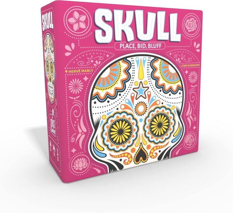 Boîte colorée du célèbre jeu de société Skull.