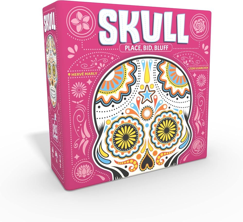 Boîte colorée du célèbre jeu de société Skull.