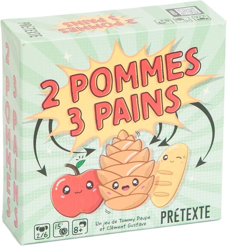 Boîte officielle du jeu de société 2 Pommes 3 Pains