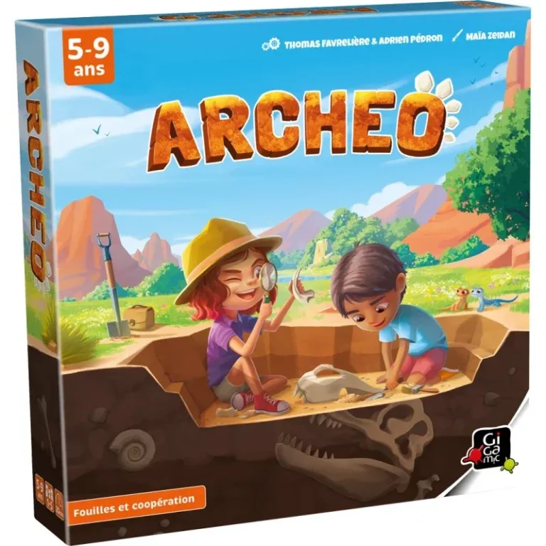 Boîte de présentation du jeu de société Archéo