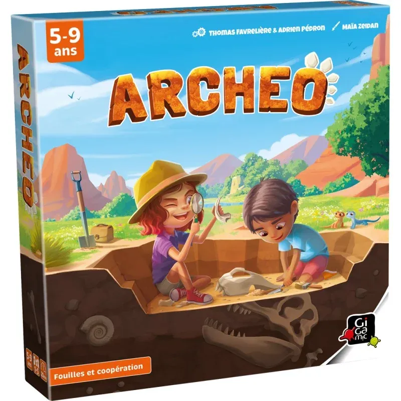 Boîte de présentation du jeu de société Archéo