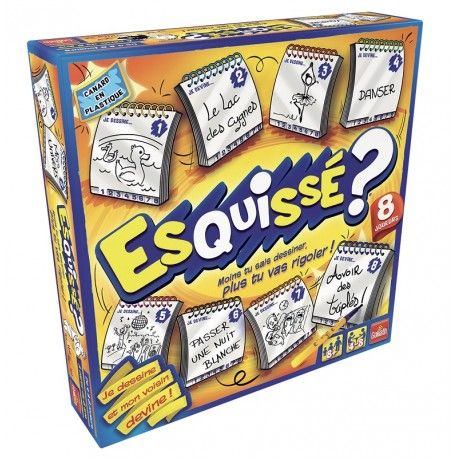 Boîte de couverture du jeu de société d'ambiance Esquissé.