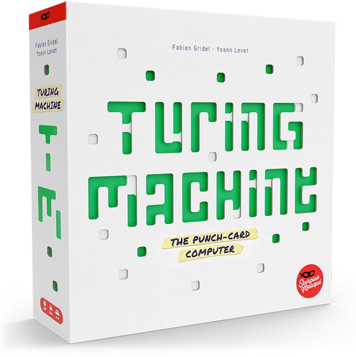 Boîte officielle du jeu de déduction Turing Machine.