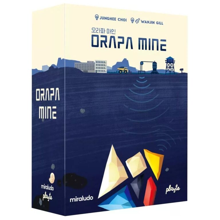 Vue de la boîte du jeu de société Orapa Mine.