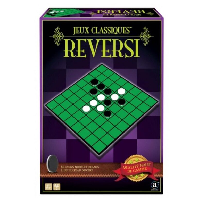Boîte officielle du célèbre jeu de stratégie Othello.