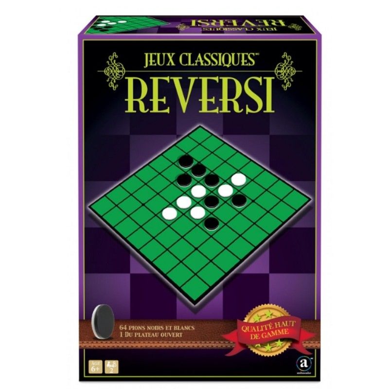 Boîte officielle du célèbre jeu de stratégie Othello.