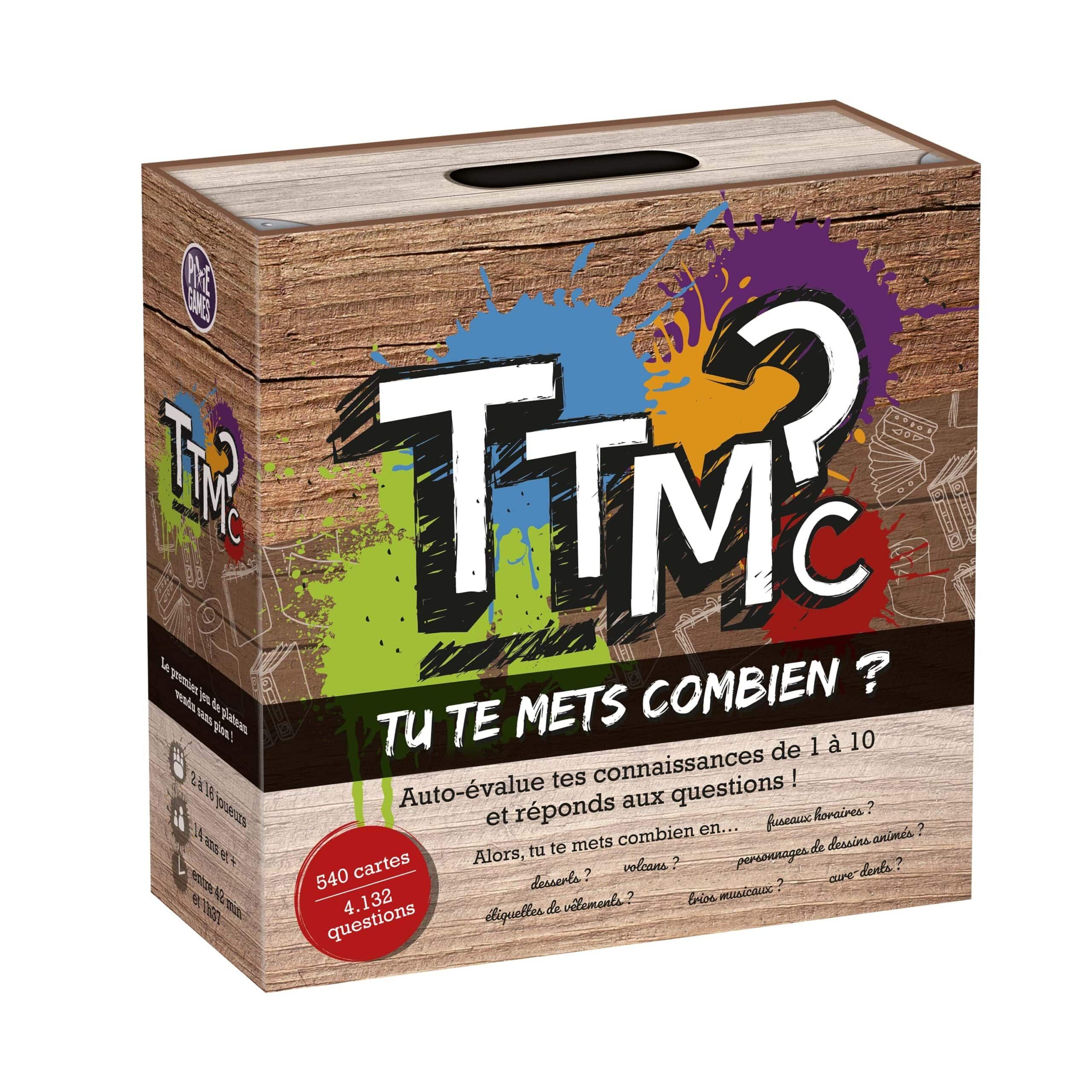 Boîte du jeu de société d'ambiance Tu Te Mets Combien.