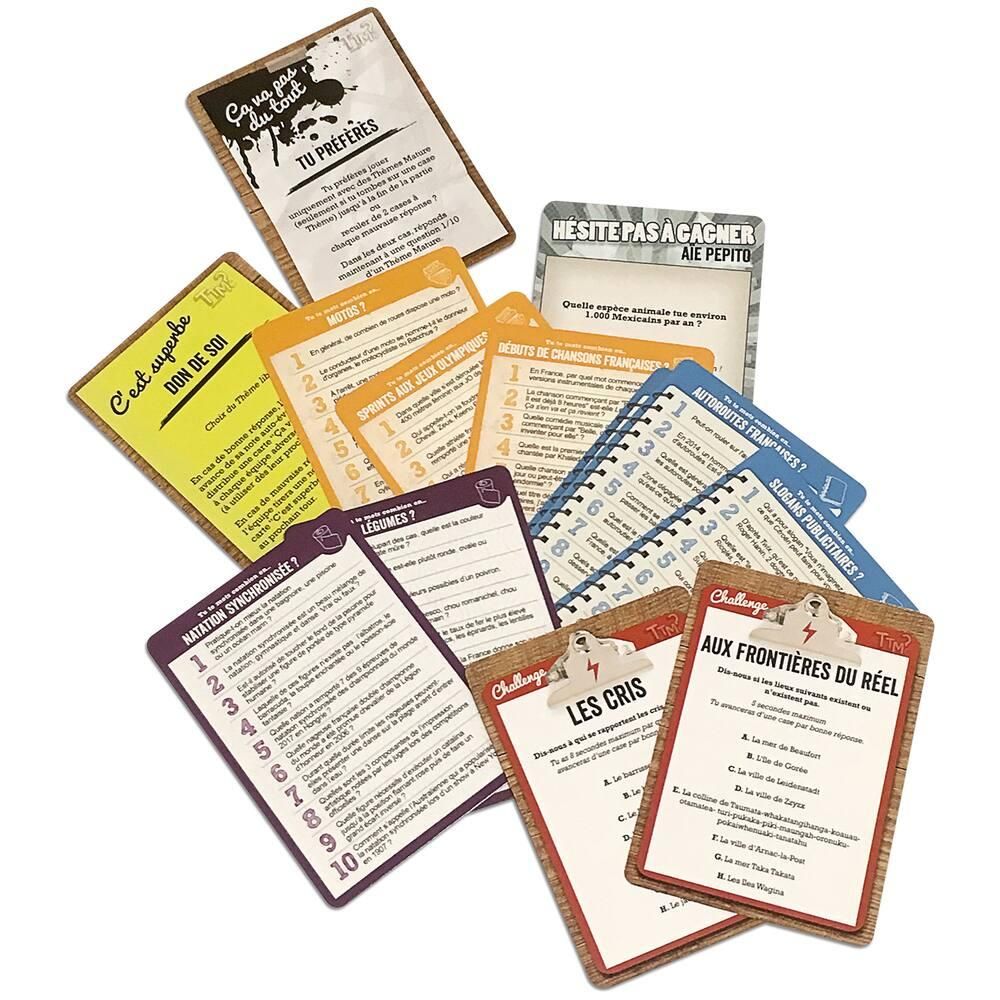 Vue générale du matériel du jeu Tu Te Mets Combien.